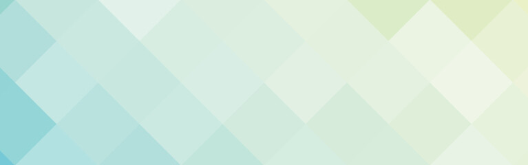 Obraz premium Abstract green and blue gradient diagonal square mosaic banner background. Vector illustration.