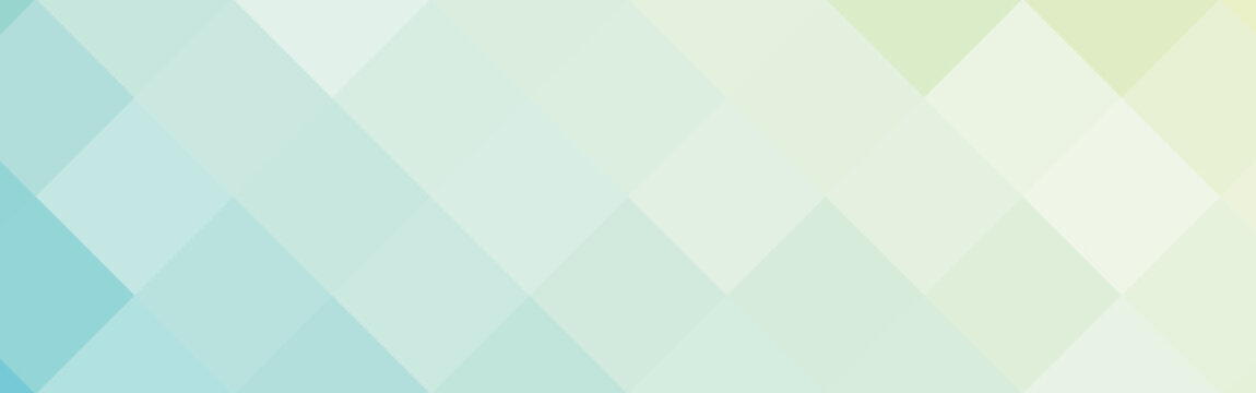Abstract green and blue gradient diagonal square mosaic banner background. Vector illustration.