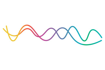 Rainbow wave lines background. Vector illustration.
