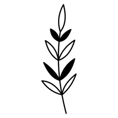 flower plant line design collection (leaf, flower, plant