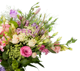 Beautiful flowers bouquet isolated on white