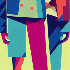 90s style Background Illustartion, Pop-Art Collection, Psychedelic 90s style