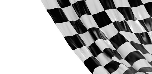 flag finish race sport 3d champion winner