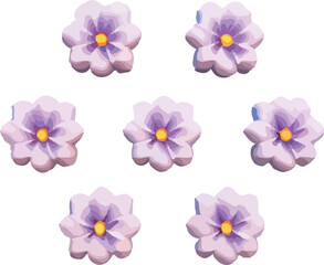 3D design for colorful flowers illustration