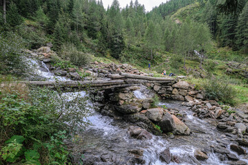 On descent from Preintaler refuge down to Riesach valley, Styria, Austria.