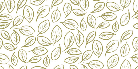vector seamless pattern with leaves