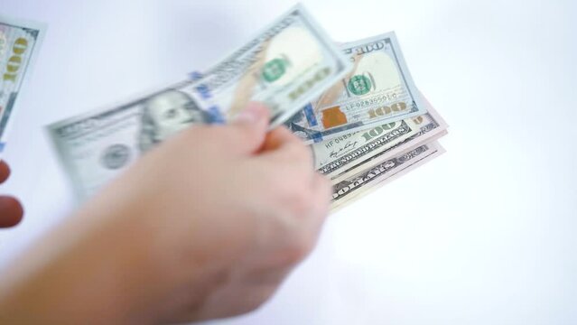 Pago Contador Dinero Billetes Dolares