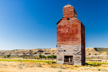 Lone sentinel on the badlands. Dorothy, Alberta, Canada