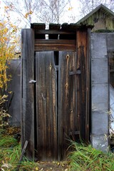 Lavatory at their summer cottage, front and back background blurred