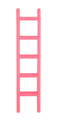 Simple pink plastic ladder vertical isolated on white background © Uros Petrovic