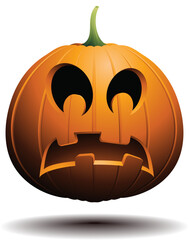 Halloween Creeped Out Pumpkins,  Autumn vacation. Eps10 vector illustration.