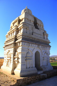 One of the seven famous Hindu temples of Katas Raj Temple Complex, located near the town of Choa Saidenshah. This temple has Kasmiri architectural elements. District Chakwal, Punjab, Pakistan 