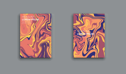 Abstract painting art cover with multicolor mixed. Marbling Texture. Corporate annual report Leaflet Brochure Flyer template design.