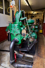 Margate, Thanet, Kent, UK - September 18 2022 - A 1920 Crossley Brothers Gas Engine