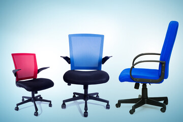 Office chairs in the promotion concept