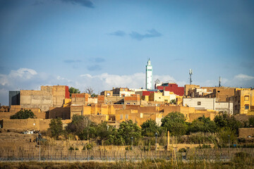 berber village in atlas mountains, morocco, north africa