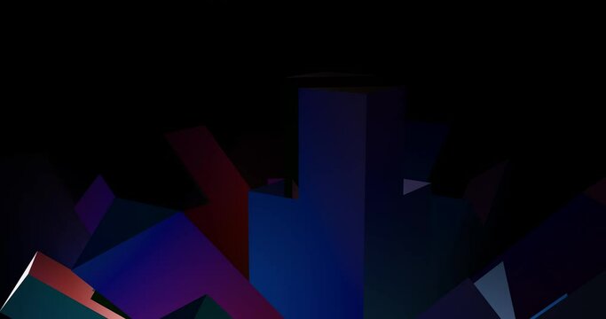 3d render with abstract low poly crystal