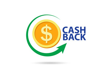 Cash back concept of money returning to customer