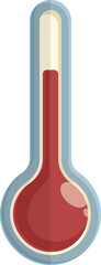 High temperature icon cartoon vector. Night stress. Anxiety girl