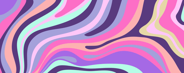 Wave y2k background for retro design. Liquid groovy marble pink background. Purple y2k pattern in modern style pink. Psychedelic retro wave wallpaper.