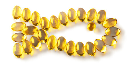 Fototapeta premium Gel Capsules Shaped as a Fish
