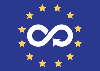 Sustainable European Union Circular Economy - obrazy, fototapety, plakaty
