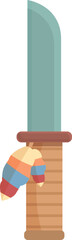 Aborigin knife icon cartoon vector. Art ethnic. African person