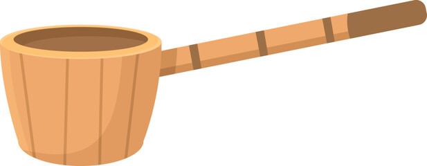 Wood pot icon cartoon vector. Tribal art. National painting