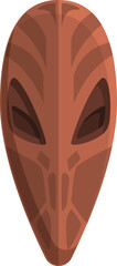 African mask icon cartoon vector. Tribal art. Person culture