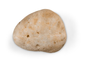 Fototapeta premium Single grey stone isolated on white