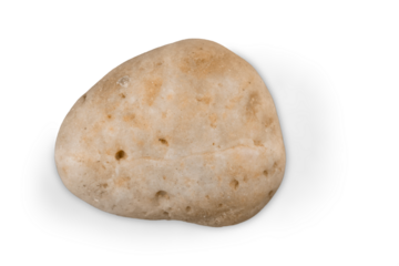 Single grey stone  isolated on white