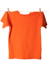 Orange T-Shirt on Clothes Line