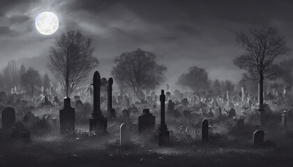 Graveyard generated by AI