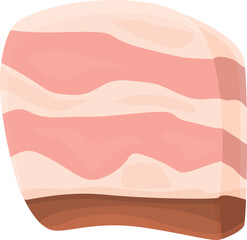 Chicken lard icon cartoon vector. Meat pork. Raw bacon