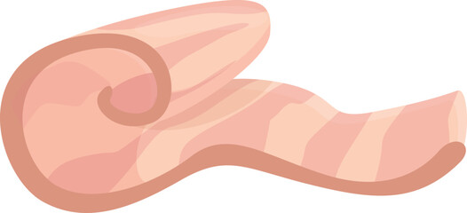 Barbecue lard icon cartoon vector. Pork meat. Raw bacon