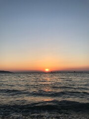 sunset over the sea