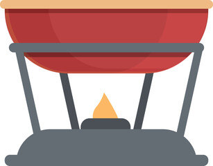 Dip fondue icon cartoon vector. Food cheese. Sauce cooking