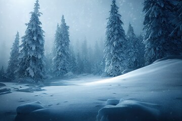 Fototapeta na wymiar winter landscape in the mountains