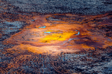 Landscape with sky. Autumn in Rondane. Autumn landscape in Rondane National Park in Norway.
