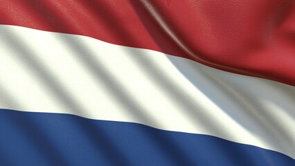 Flag of Netherland blowing in the wind 3d-rendering