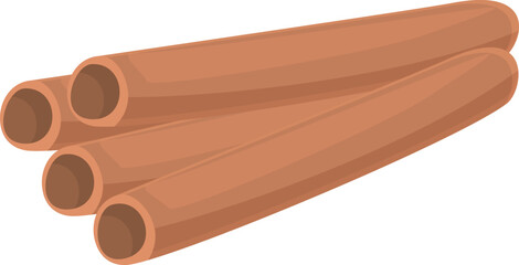 Spice stick icon cartoon vector. Cinnamon ingredient. Aromatic food