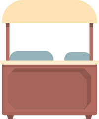 Cart shop icon cartoon vector. Food festival. Coffee snack
