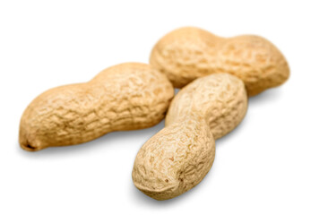 Peanut, Cashew nuts, pecan, almond Isolated on white