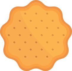 Biscuit cracker icon cartoon vector. Chip sweet. Time dry