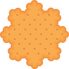 Snowflake cracker icon cartoon vector. Cookie food. Biscuit cake