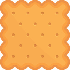 Salty cracker icon cartoon vector. Cookie food. Sweet time