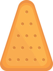 Triangle cracker icon cartoon vector. Cookie food. Vanilla sugar