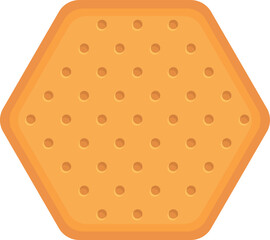 Hexagon cracker icon cartoon vector. Cookie food. Chip sweet