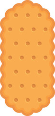 Salty biscuit icon cartoon vector. Cracker food. Cake snack