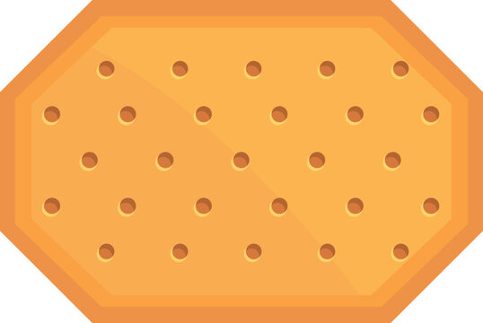 Sugar cracker icon cartoon vector. Cookie food. Square time